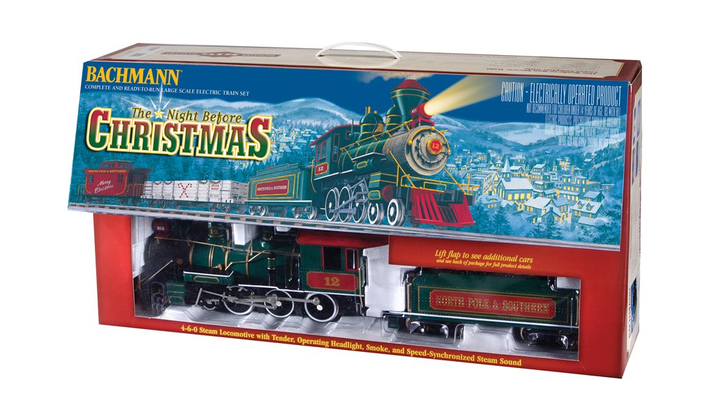 Bachmann Trains - Night Before Christmas Ready To Run Electric Train Set - Large G Scale Bachmann Trains - Night Before Christmas Ready To Run Electric Train Set - Large G Scale