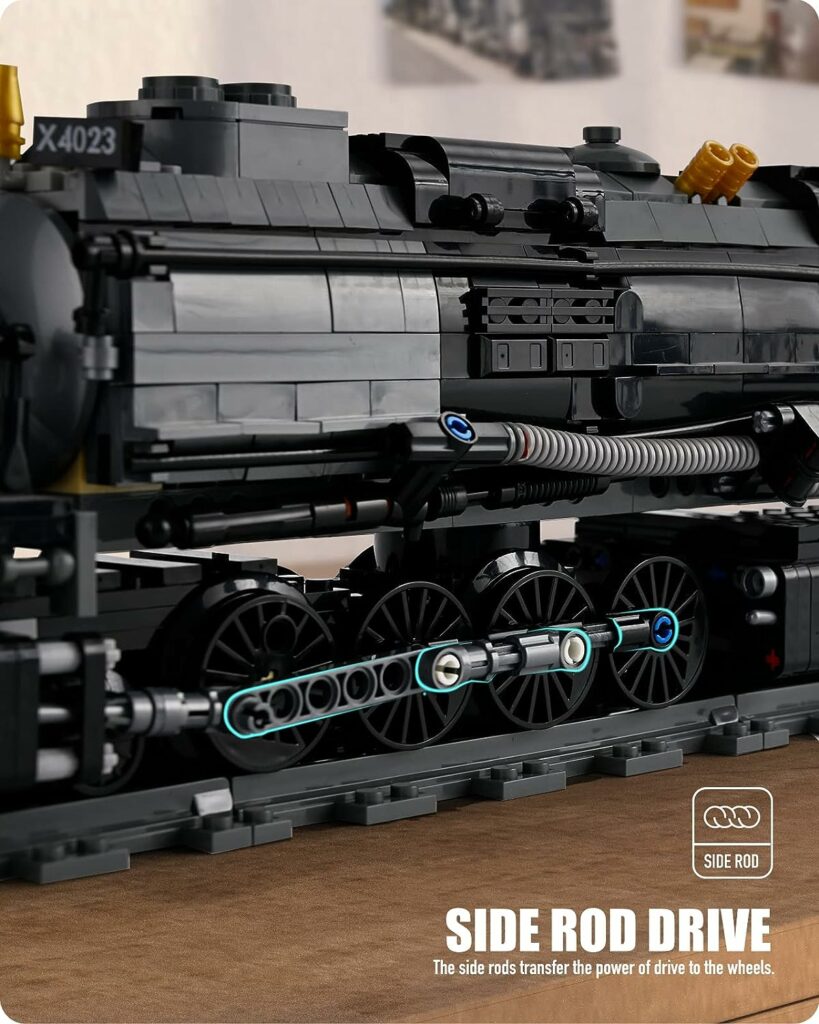 Nifeliz Badboy Steam Train Building Kit, Collectible Steam Locomotive Display Set, Large Train Set with Train Tracks, Top Present for Train Lovers (1608 PCS) Nifeliz Badboy Steam Train Building Kit, Collectible Steam Locomotive Display Set, Large Train Set with Train Tracks, Top Present for Train Lovers (1608 PCS)